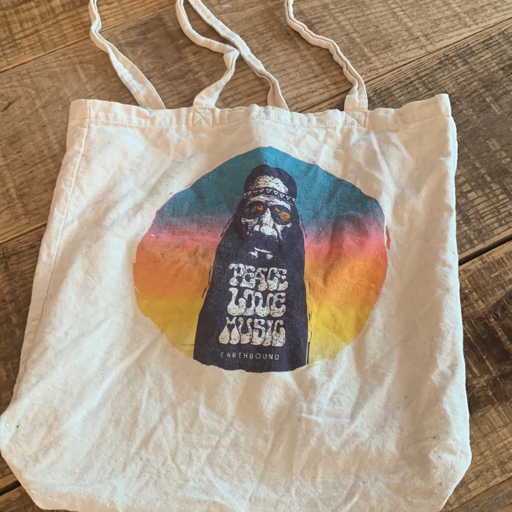 peace love wisdom canvas tote